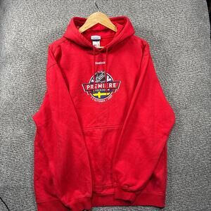 Mens Reebok red and white NHL Hoodie Size XL